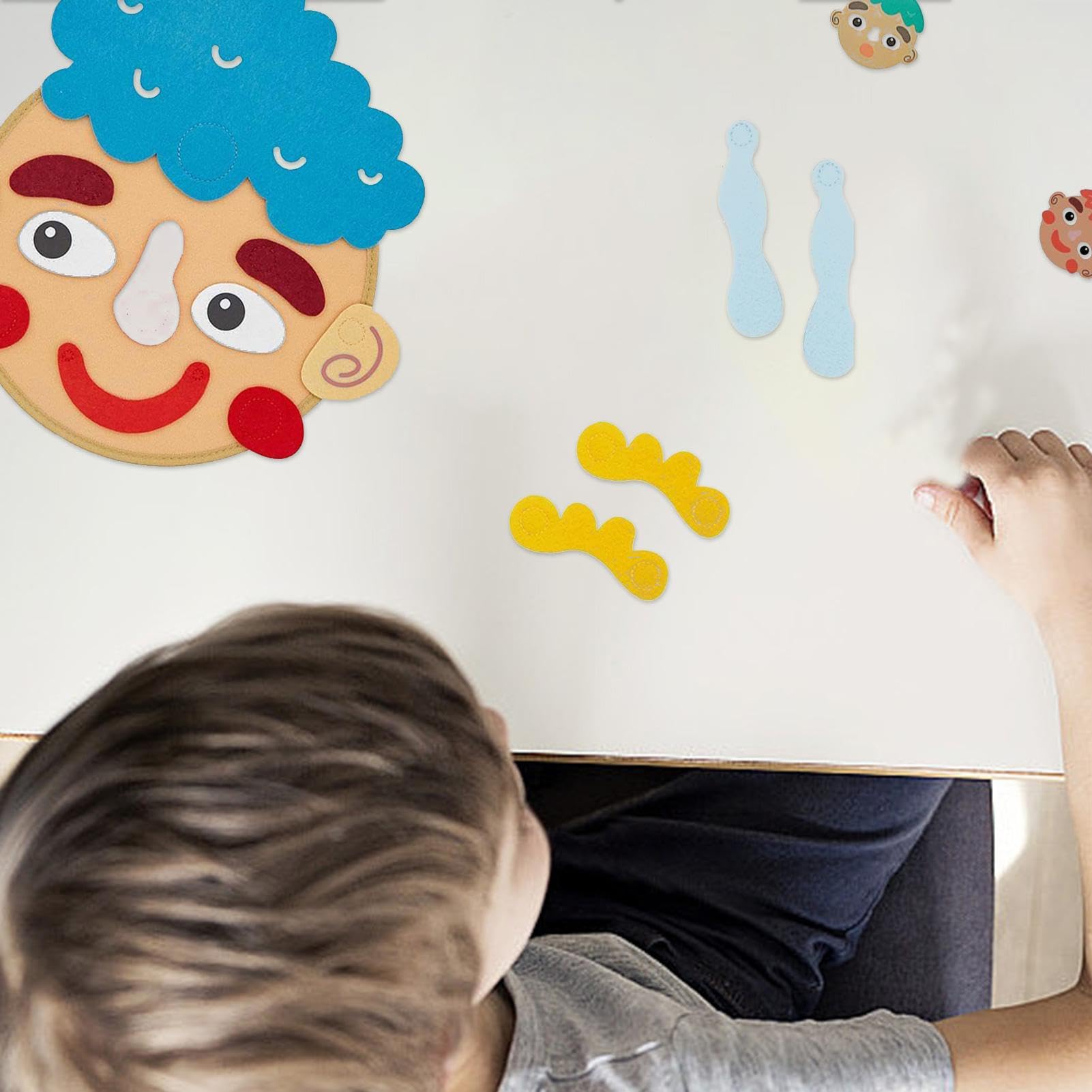 Générique Autocollants En Feutre Pour, Jeux De | Kit D'autocollants En Feutre Pour Faire Des Amusantes | Jouet D'expression Changeante Avec Bords Lisses Pour Voiture, Extérieur, Maison, école Et Parc