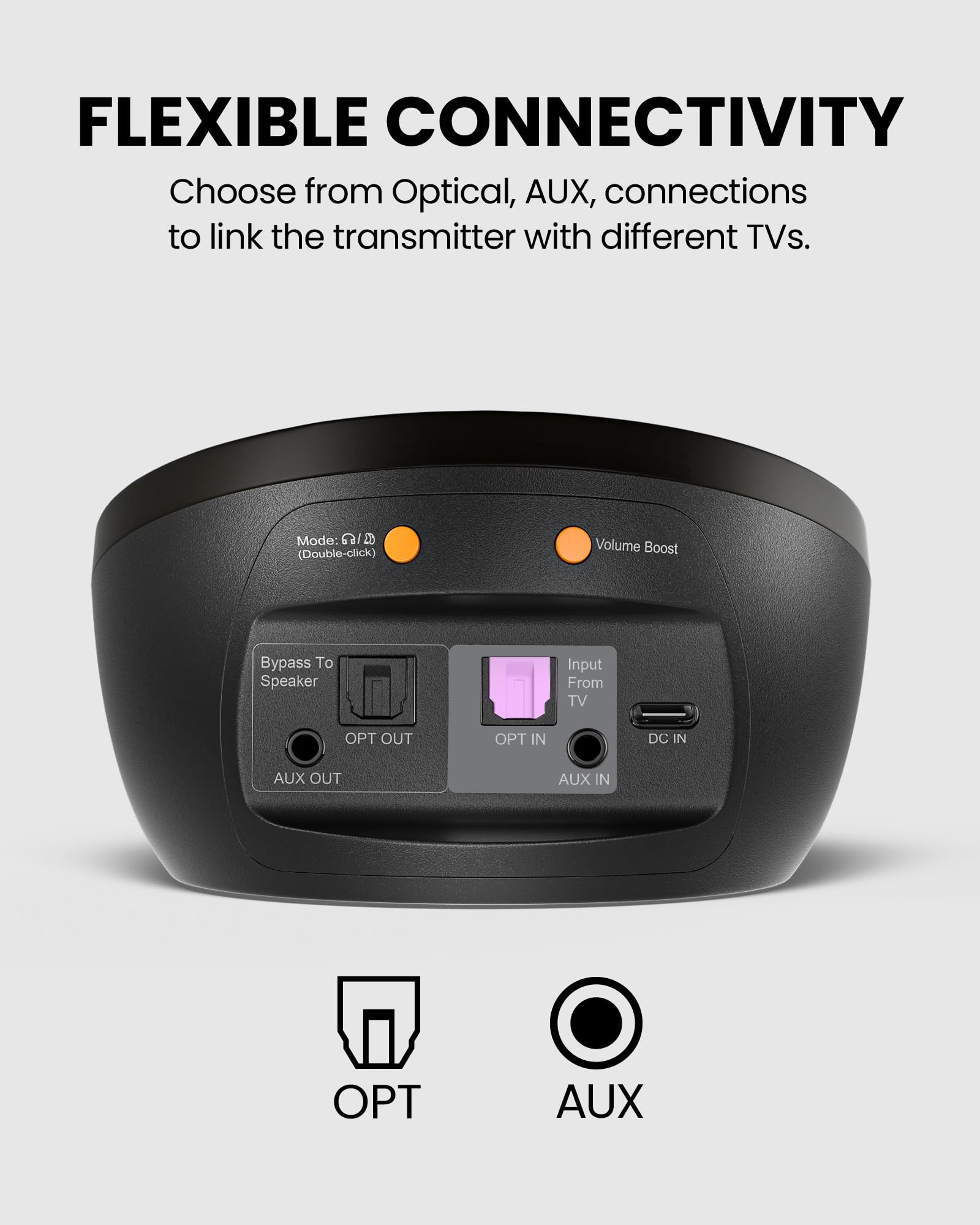 Avantree Medley Pebble 2 – Casque TV Auracast sans Fil Open-Ear