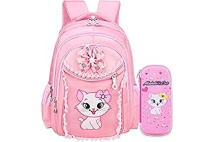 MysticBags Fun Cat School Backpack for Primary Students