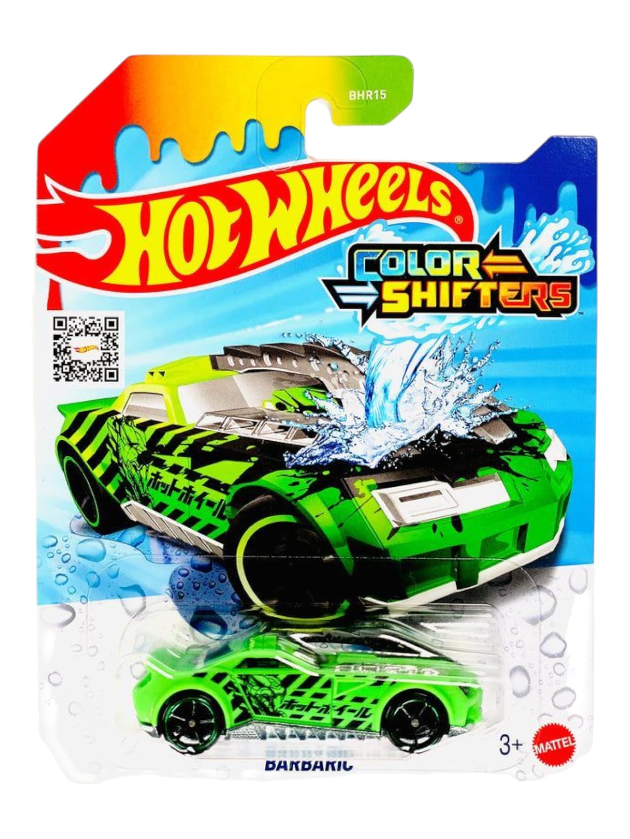 Hot Wheels Color Shifter Barbaric for 3 Years & Above (Green)