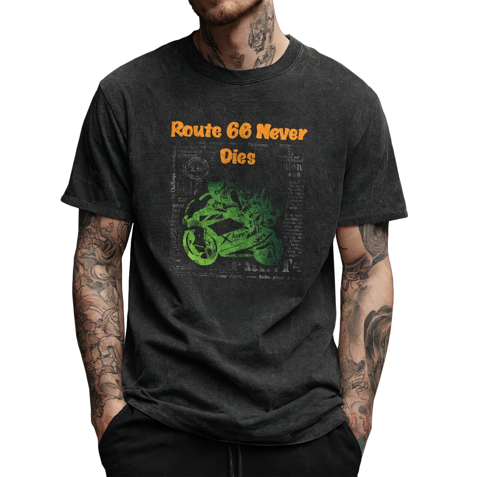 Mens Tshirt Cotton Acid Washed Oversized Breathable 2026 Summer Gym Street Casual Mens Clothing