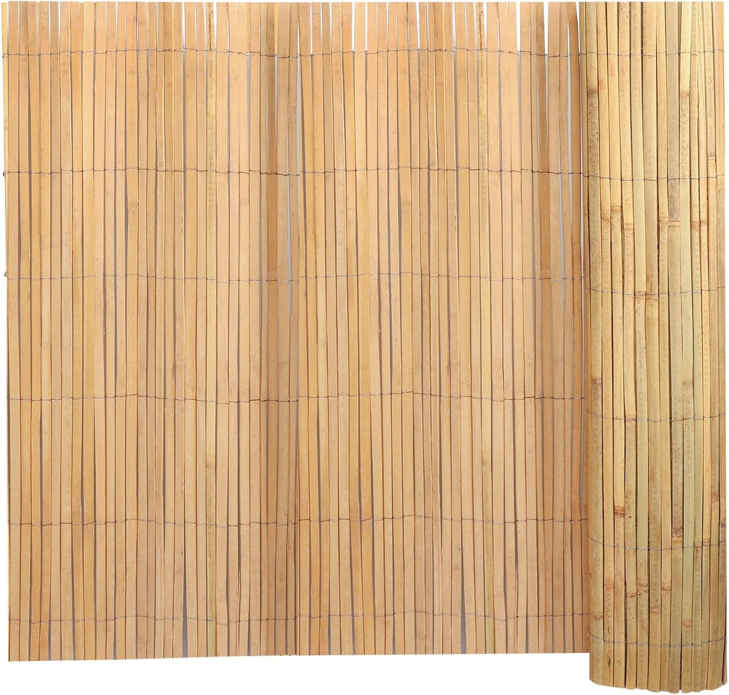 4M Bamboo Slat Natural Garden Fence Privacy Border Protection Screening Roll (1 x 4M)