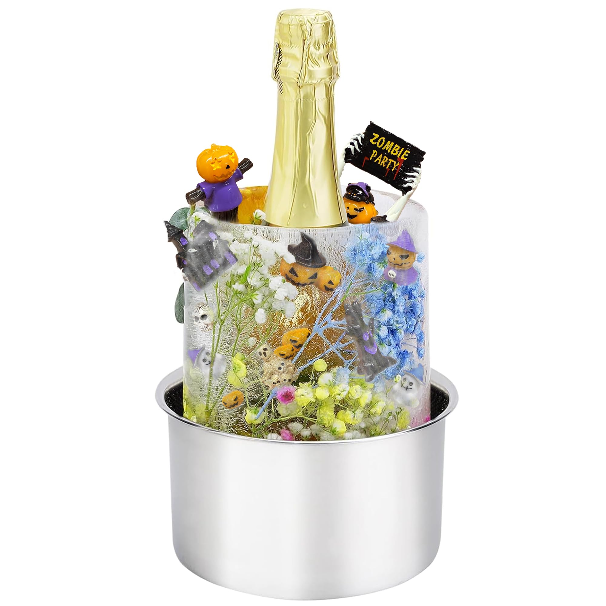 Ice Mold,Ice Bucket Mold, Ice Mold Wine Bottle Chiller,DIY Ice Bucket Mold for Wine Champagne and Cocktails,Ideal Gift for Special Parties Weddings Mother's Day Thanksgiving and Christmas