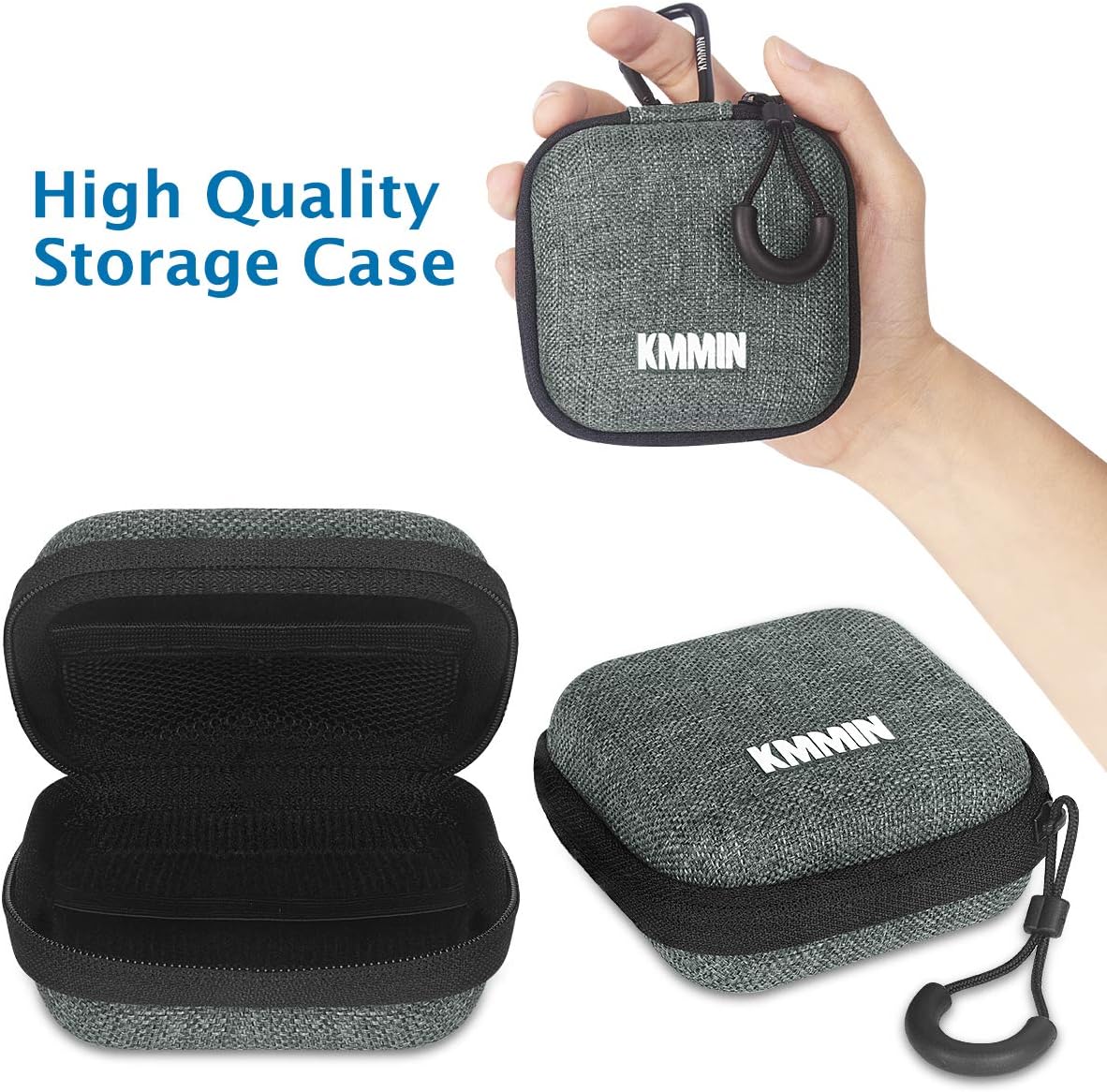 AirPods Pro Case, KMMIN Protective Silicone Case Cover for Apple Airpod Pro Charging Case Shockproof Scratch-Resistant Unique Twill Texture AirPods Pro Accessories with Hook Anti-Lost Grips Lanyard Storage Case