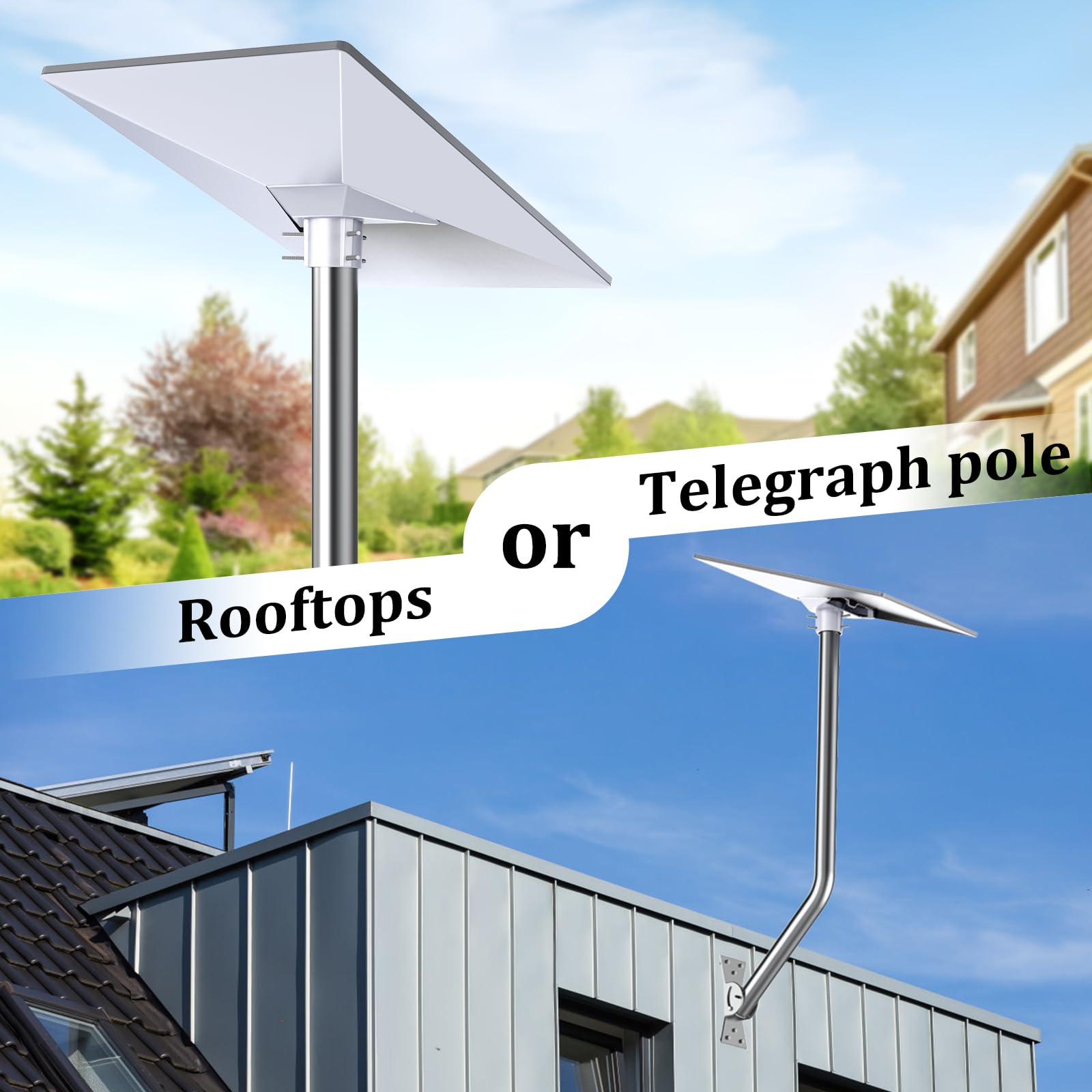 Starlink Gen 3 Pipe Mount, HSTOP Pole Mount Adapter Mounting Kit for Starlink Gen 3 Long Pole Mount/Roof Mount,Starlink Gen 3 Mounting Kit Starlink Internet Satellite Kit Adapter