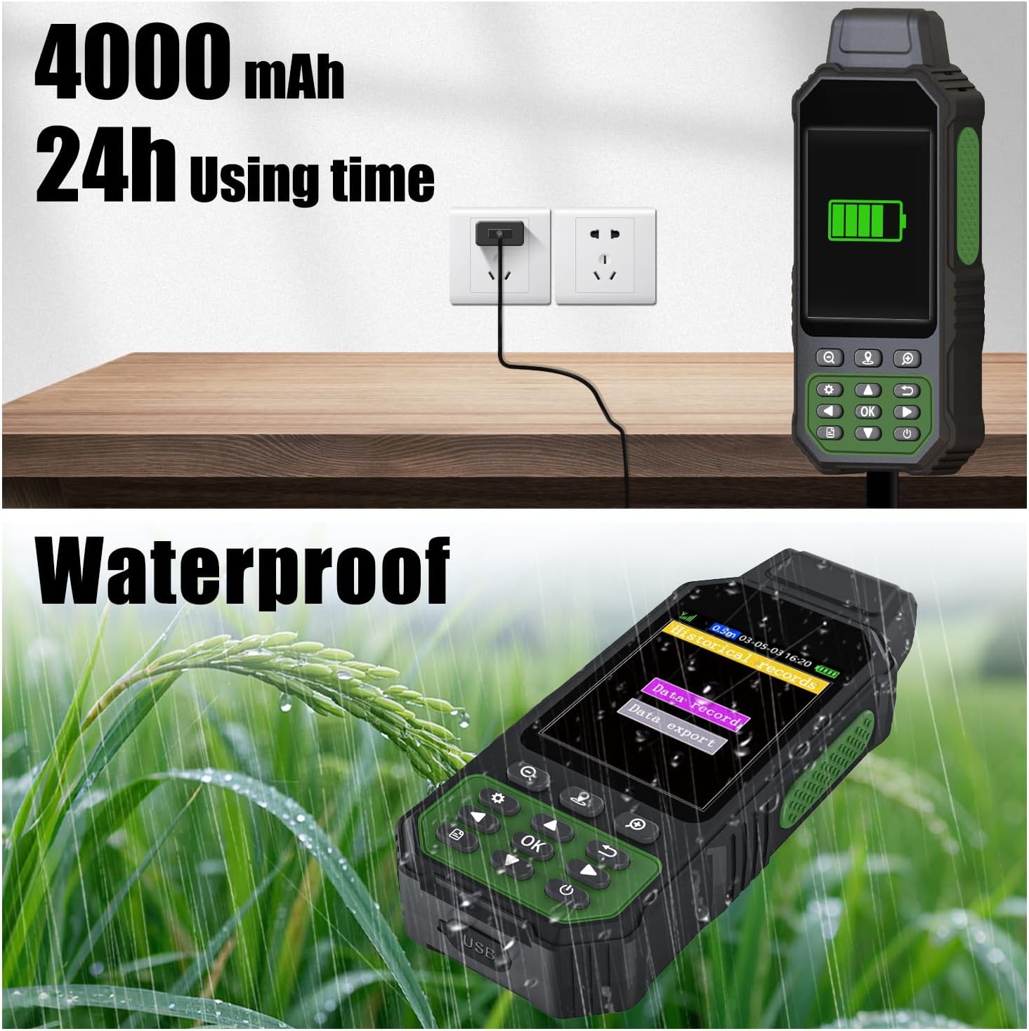 ZL190PLUS Land Surveying Equipment, Handheld GPS for Surveying with 3.2 Inch Color Screen, 7 Measuring Models for Measuring Land Area, Length,Slope and Save Coordinates Points