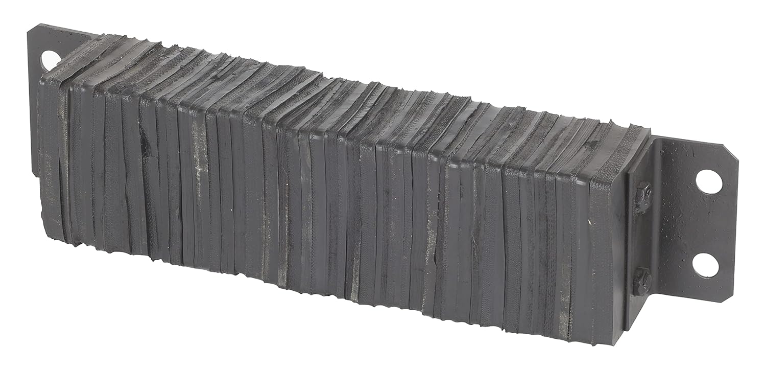 Vestil 624-4.5 Horizontal Laminated Dock Bumper, Fabric Reinforced Rubber, Rectangular, 4 Holes, 6" Height, 24" Width, 4-1/2" Depth