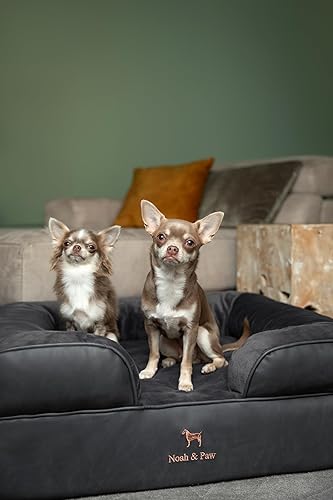Miniatura 2 de NOAH & PAW Cama para perro, 28 x 23 x 11 pulgadas, camas ortopédicas para perros para mascotas de tamaño mediano, espuma viscoelástica de cáscara de