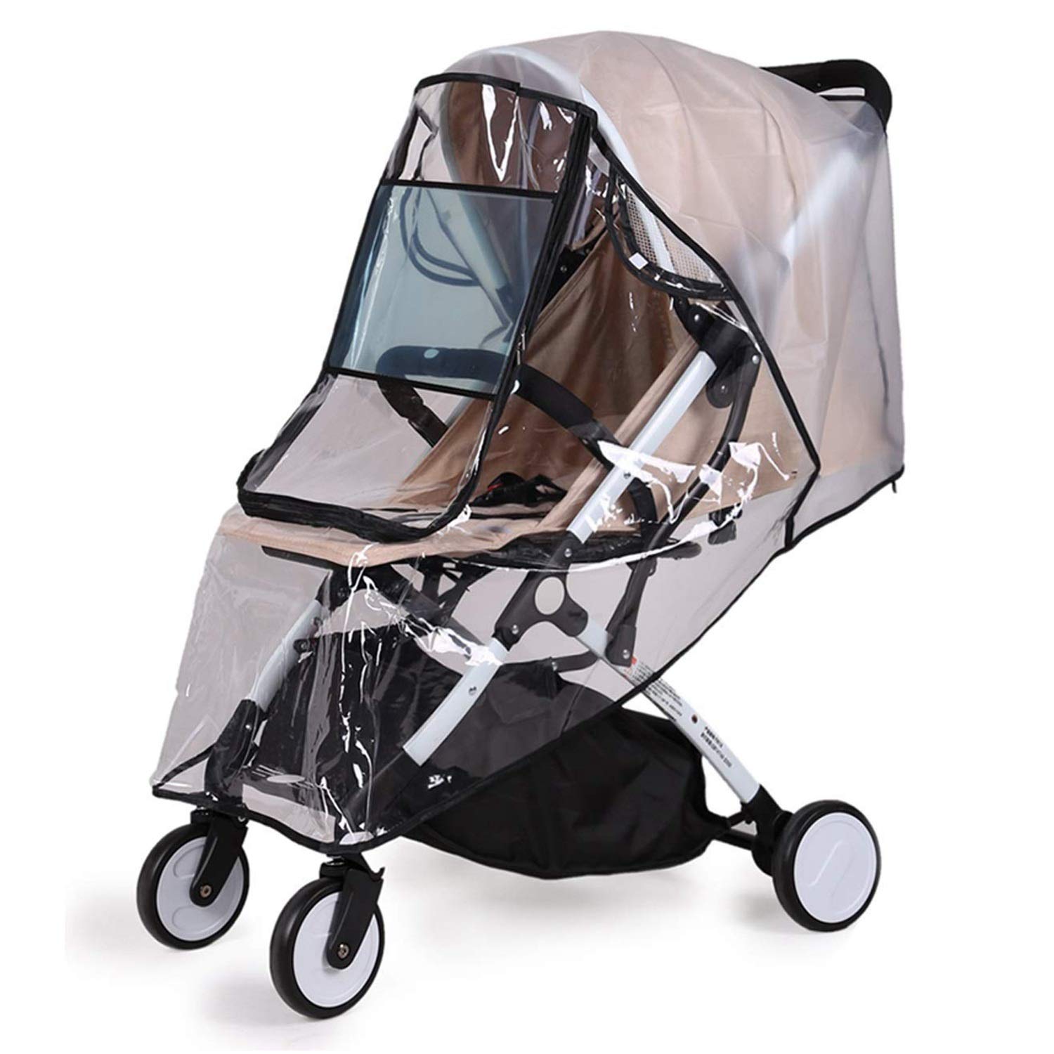 Housse Transparente Universelle Housse De Pluie Transparente Pour Poussette - Universelle 110x74x51 Cm - Protection Enfant Housse Universelle Chariot