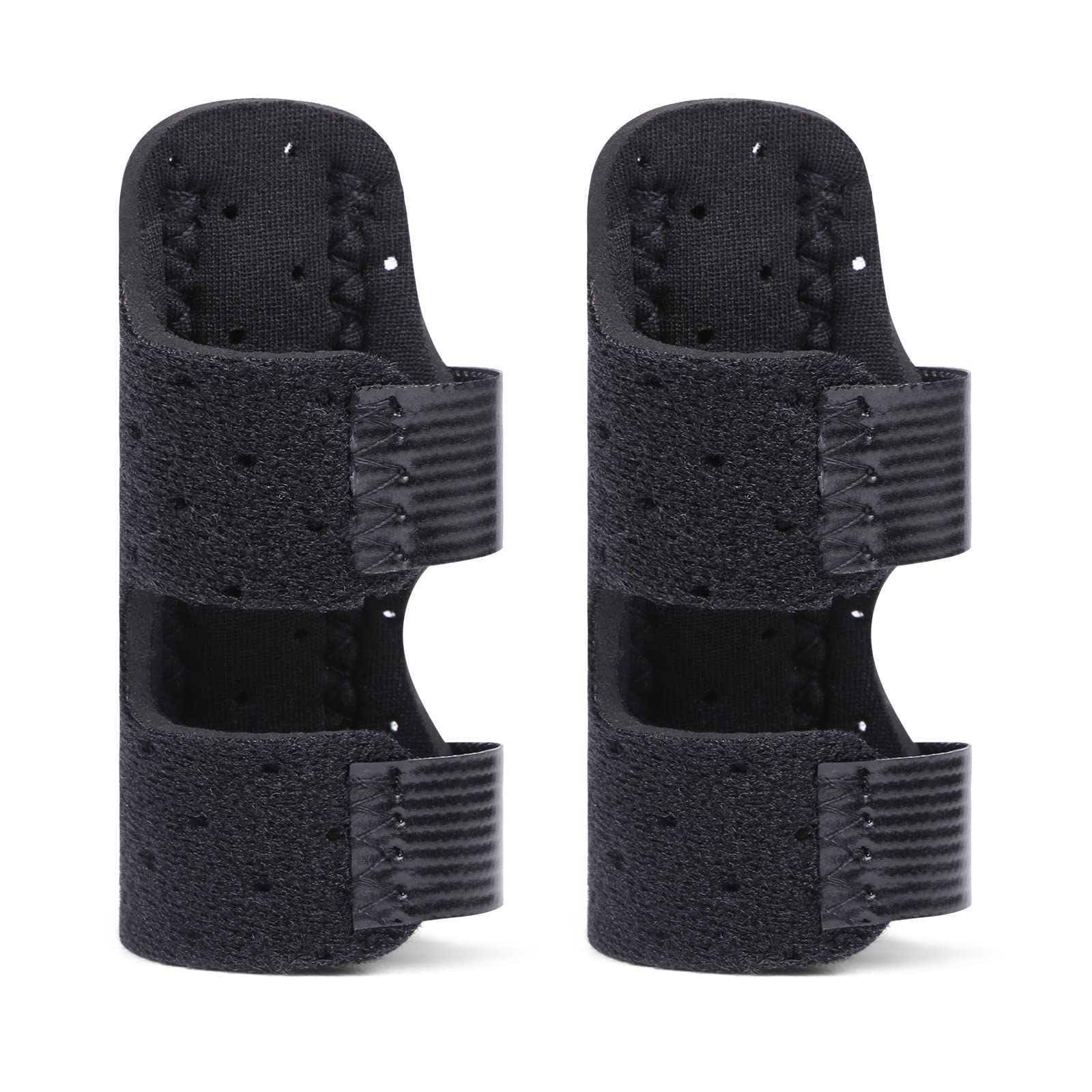 ACWOO Stecche per le Dita, 2 Pezzi Stecca per Dito Regolabile, Supporto di Mano Splint Dito per Allevia il Dolore, Tendinite, Artrite, Slogato, Rotto, Frattura (Nero)