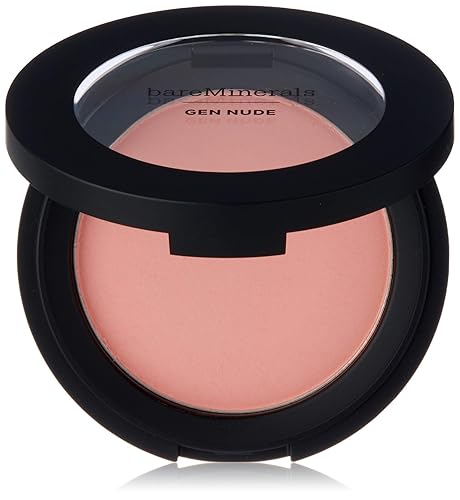 bareMinerals Gen Nude - Rubor en polvo prensado a base de minerales, uso durante todo el día, cobertura construible, acabado mate de enfoque suave,