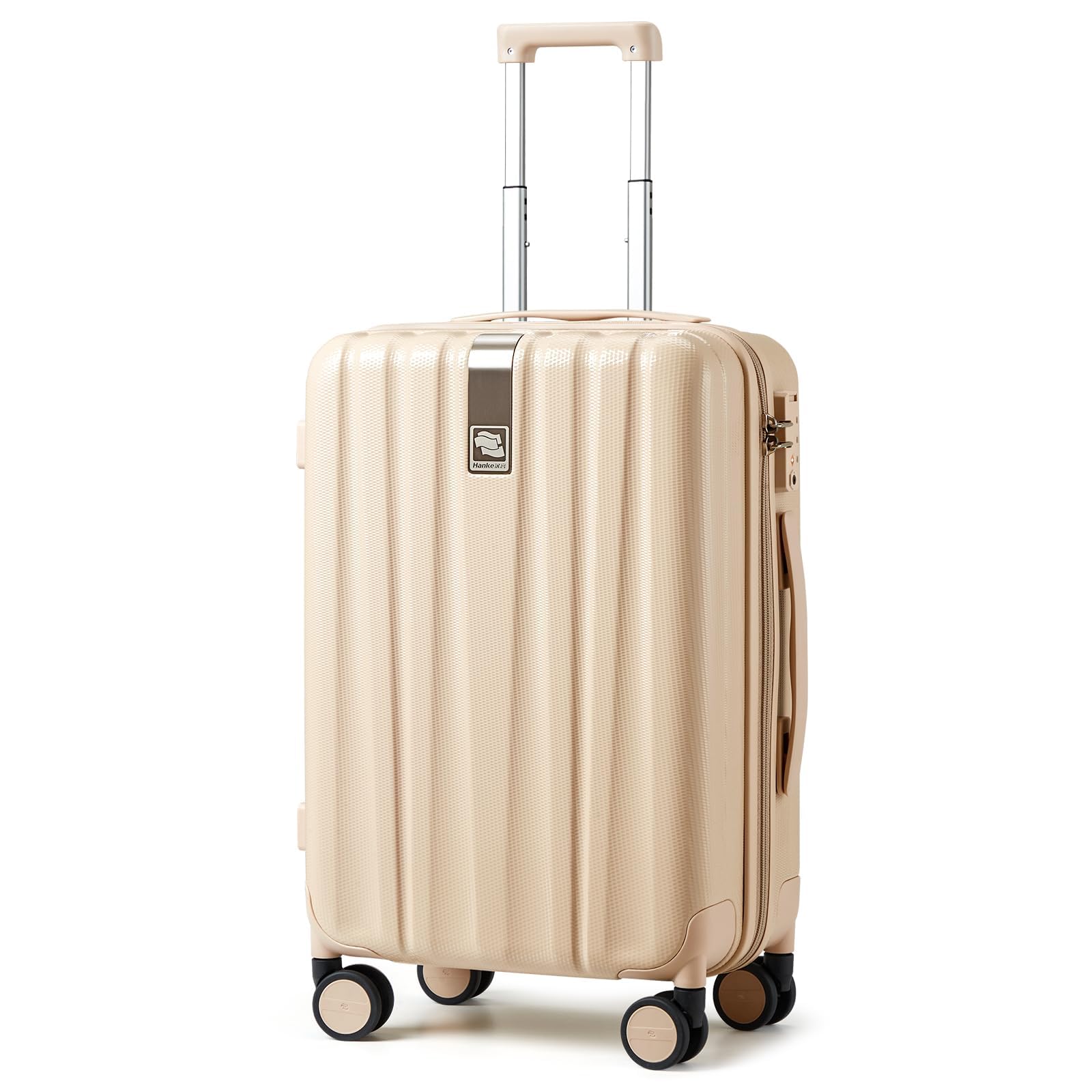 Hanke 20 Inch Carry On Luggage 22x14x9 Airline Approved Lightweight PC Hard Shell Suitcases with Wheels Travel Luggage Rolling Suitcase Travel Luggage Bag for Weekender?Cuba Sand?
