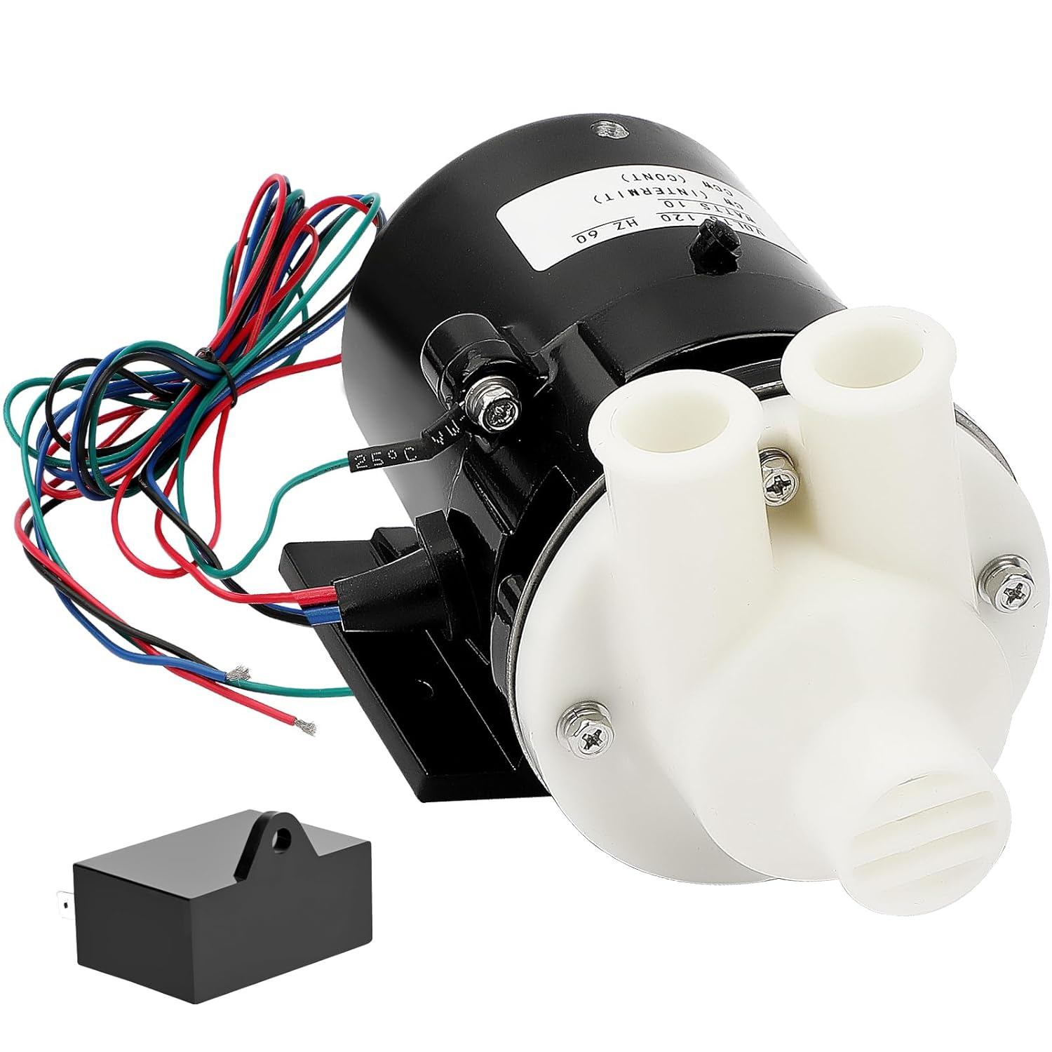 Ice Maker Machine Pump Motor Assembly with Capacitor Replacement for Hoshizaki PA0613, S-0613, 321444A01, 321444A02, 3A2638A03, HS-0176, Also Replaces APTA92P10WD1