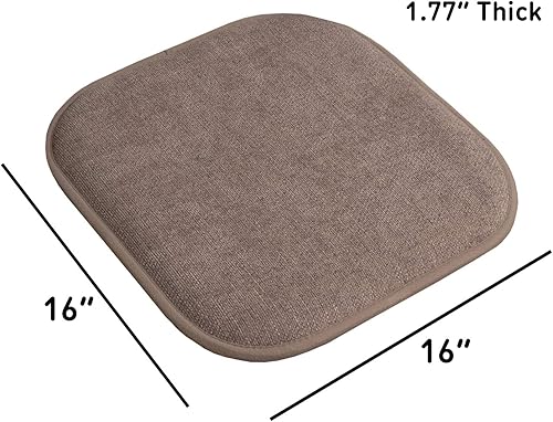 Miniatura 4 de Sweet Home Collection Alexis Gold - Cojines de espuma viscoelástica para silla, goma antideslizante y diseño de panal de abejas y esquinas