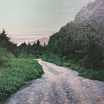 Amazon.co.jp: 真作保証石坂仁良「峠道」油彩6号 真筆 直筆サイン