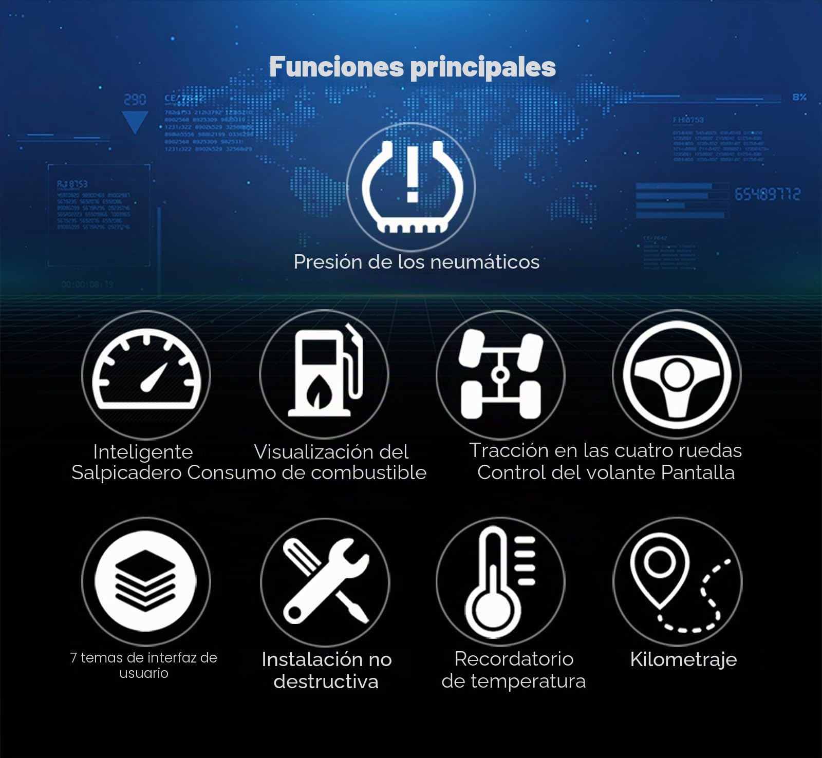 Velocímetro digital LCD de 12,3 pulgadas para BMW 5 Serie E60 E61 X5 E70 X6 E71 con sistema CiC y CCC Tacómetro salpicadero Cluster Instrumentos de repuesto 7-UI Control del volante Plug & Play HD