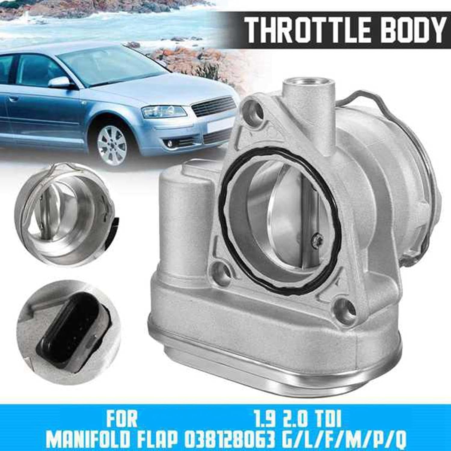 Cuerpo del acelerador Cuerpo del acelerador apto para A3 Alte-a Leon Superb Golf Toledo 1996-2015, pieza de accesorios de automóvil # 038128063G 038128063F 038128063L