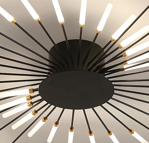 Miniatura 7 de OTTOSON Lámpara LED de montaje empotrado lineal, lámpara de techo Sputnik moderna, lámpara de techo de acrílico con forma de estrella en espiral