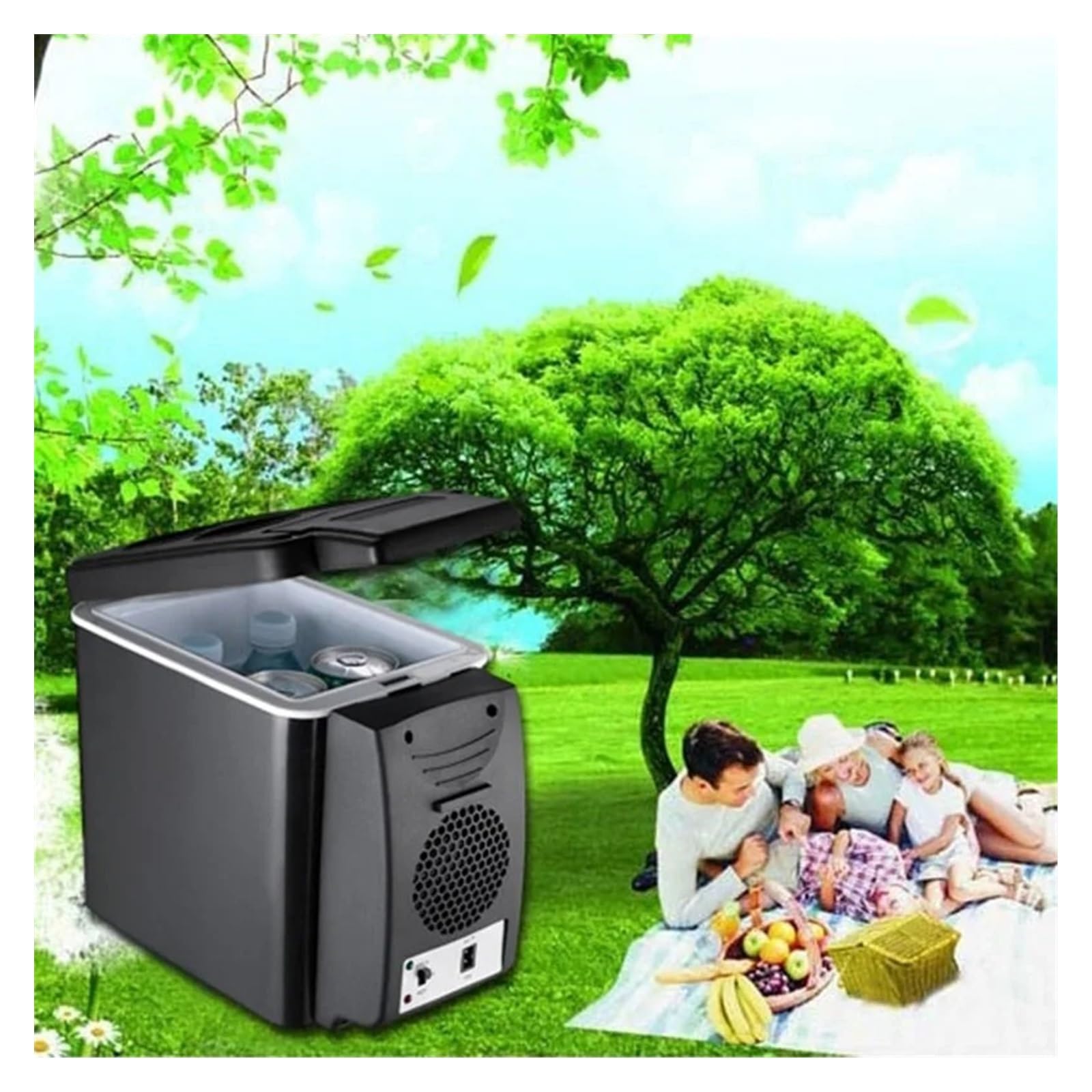 Refrigerador for Auto de 6L y 8L, pequeño, for casa, Camping, Verano, Bebidas frías congeladas, 12 V, 24 V, for Auto y camión.(6L-12V)