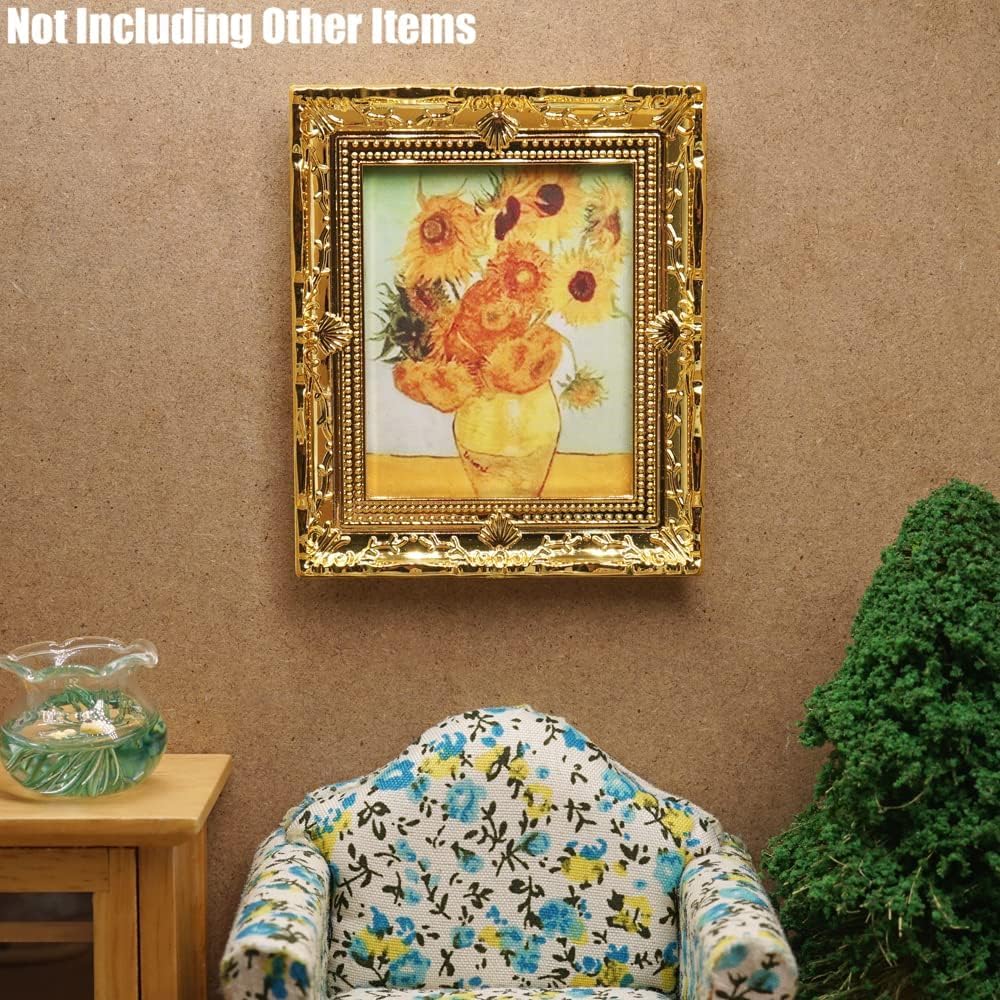 1/12 miniature painting with picture frame doll's house accessories, Van Gogh,Equipment for Mini Doll's Houses - Image 4