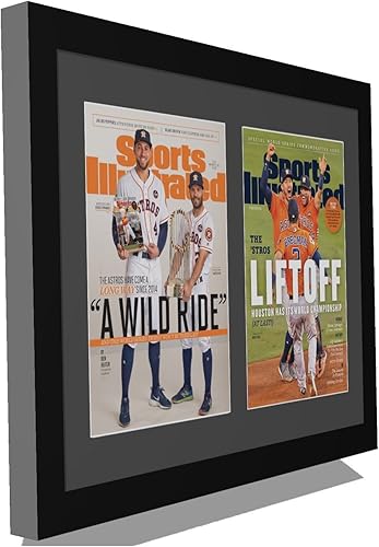 Miniatura 8 de Creative Picture Frames 1420bk-b Marco de cargador doble para revistas de 8 14 x 11 pulgadas, alfombrilla de núcleo negroblanco con ganchos