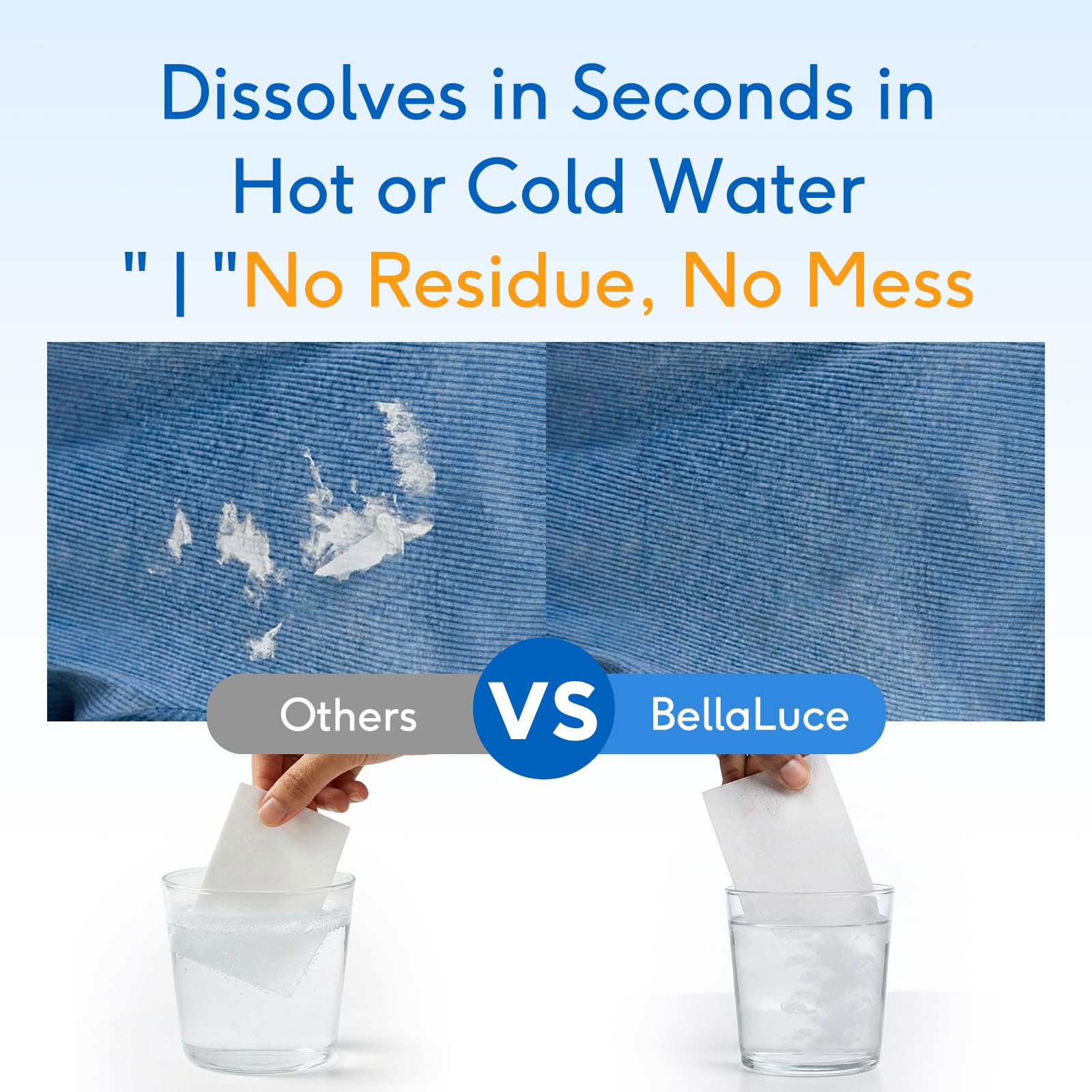 BellaLuce Laundry Detergent Sheets - Laundry Sheets, 240 Loads, Eco-Friendly, Plastic-Free, Fresh Linen Scent, Space Saving, Fast Dissolve & Hypoallergenic, Laundry Detergent for Home,Dorms,Essentials