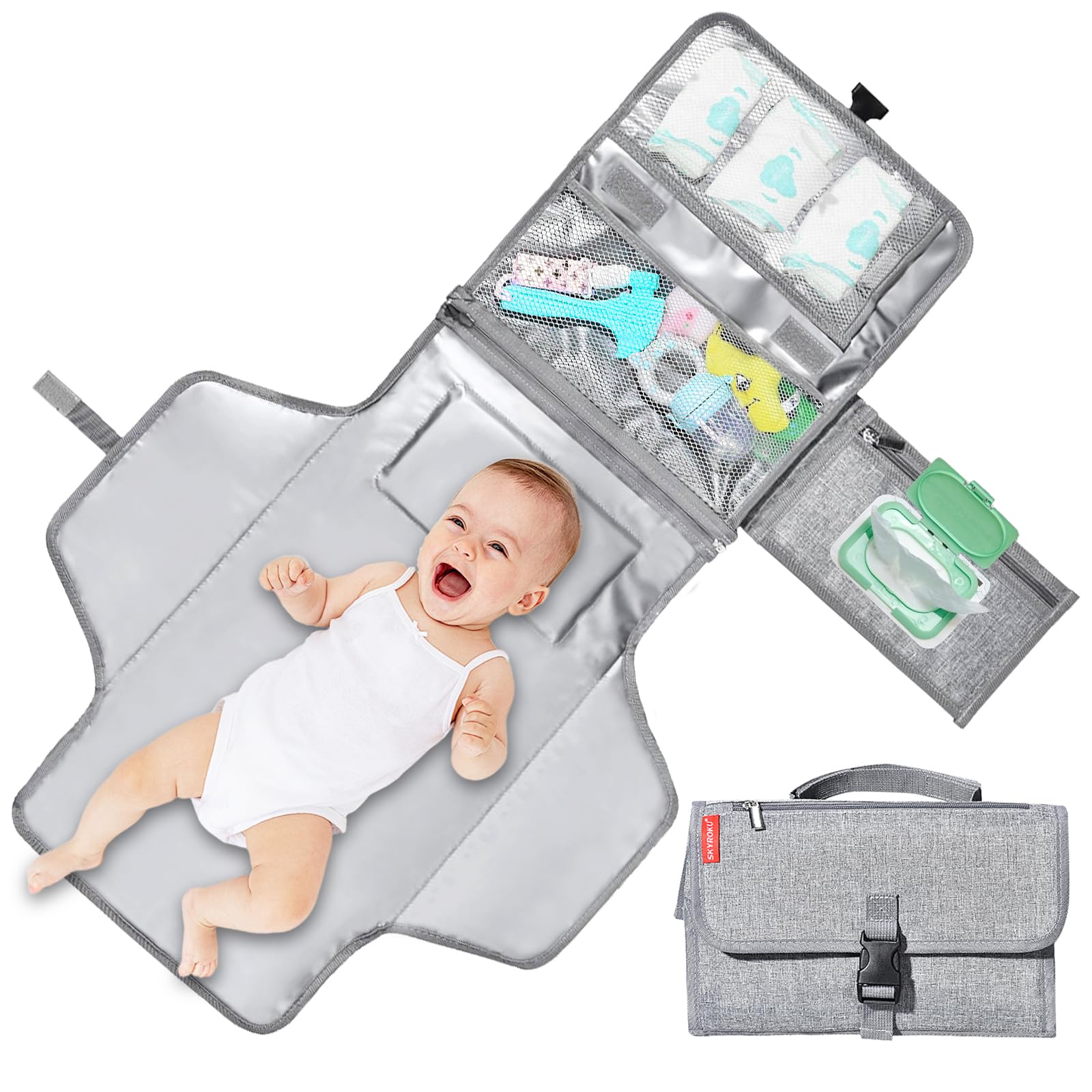 Cambiador De Pañales Portátil Bolsa De Pañales Cosas Para Bebes