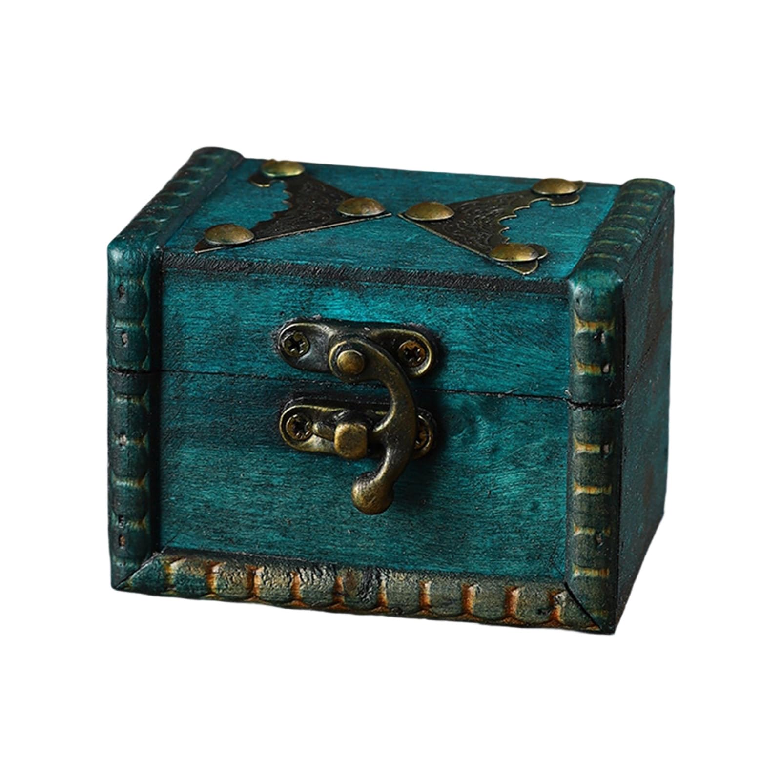 HDOYTXXM Vintage-Themed Locking Wooden Chest with Secure Locking, Spacious Interior for Jewelry & Antique Collectibles Vintage Combination Storage Box