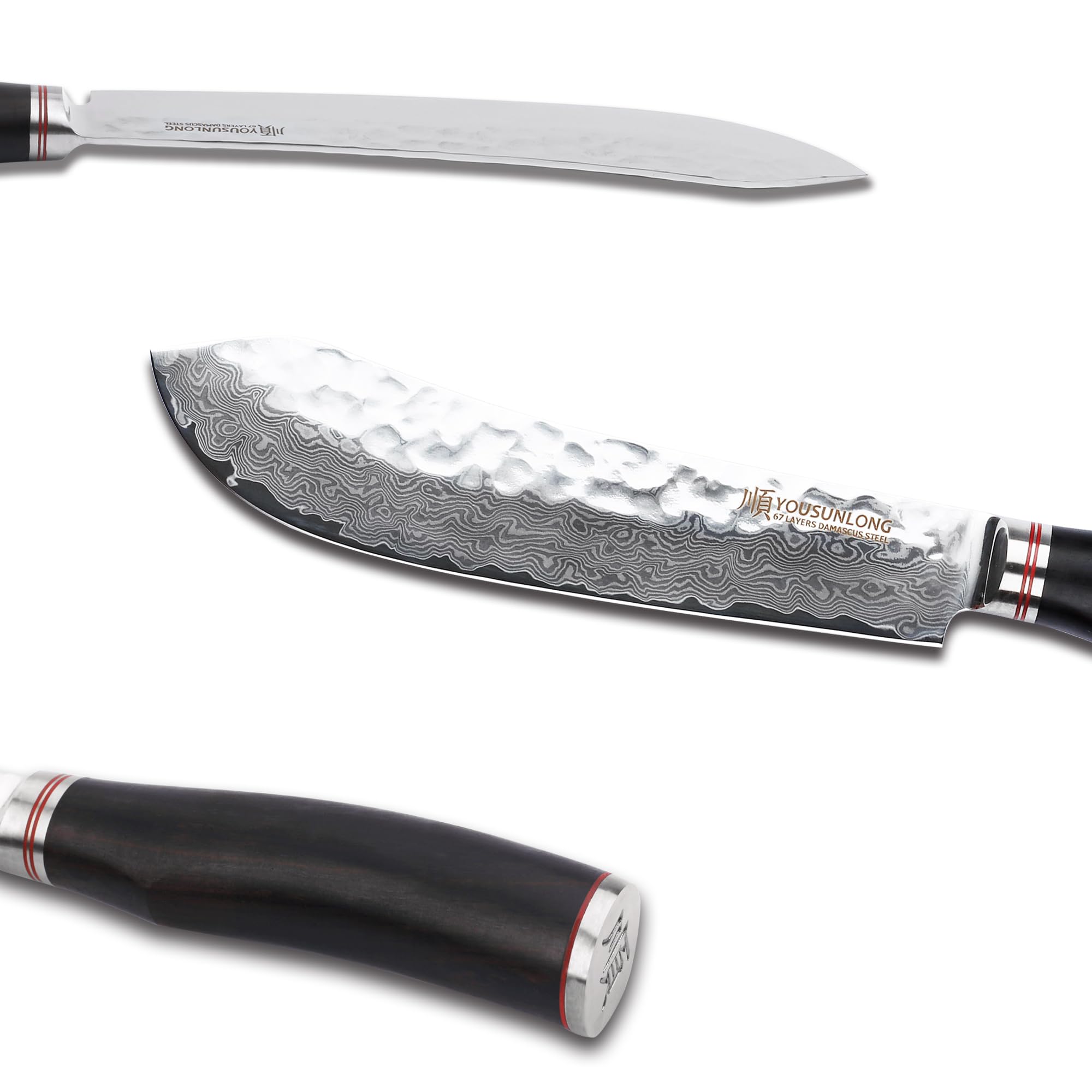YOUSUNLONG 8" Bull Nose Breaking Knife - Damascus Meat Cutter — Amazon image 2