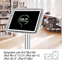 Vista 5 de Soporte de piso para tableta, antirrobo ajustable, compatible con iPad 10 de 10.9 pulgadas, Pro de 11 pulgadas, 1, 2, 3, 4, Air 4, 5, Air 11