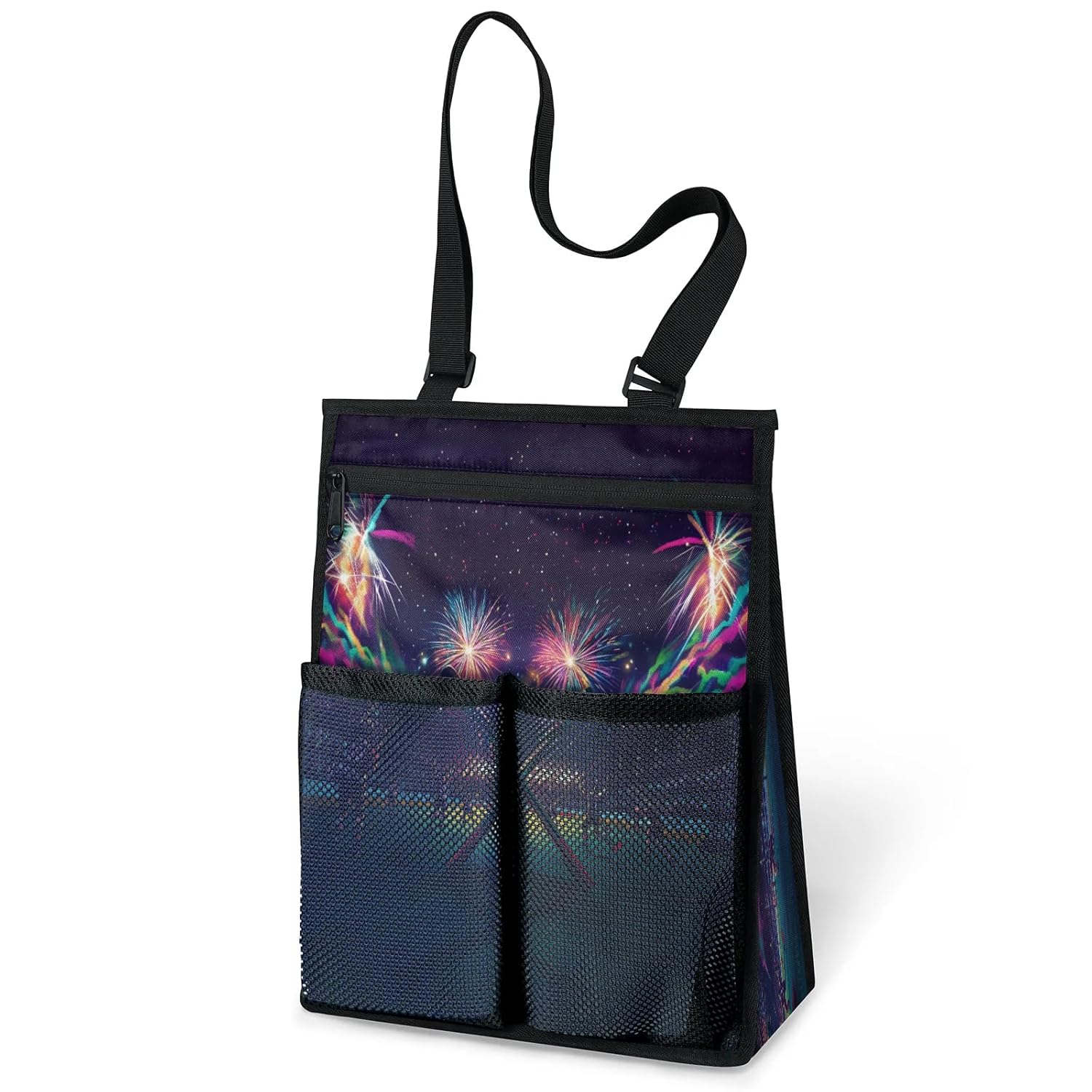 Ourtheme Hockey Sports Pattern Portable Shower Bag for Travel Gym Camp Beach Tote Shower Caddy Bags Hanging Toiletry