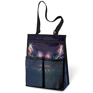 Ourtheme Hockey Sports Pattern Portable Shower Bag for Travel Gym Camp Beach Tote Shower Caddy Bags Hanging Toiletry
