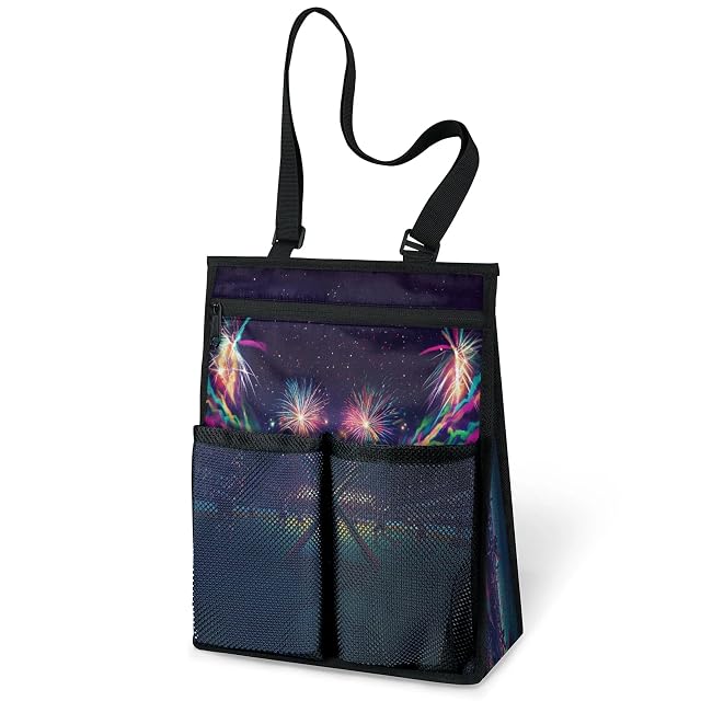 Ourtheme Hockey Sports Pattern Portable Shower Bag for Travel Gym Camp Beach Tote Shower Caddy Bags Hanging Toiletry