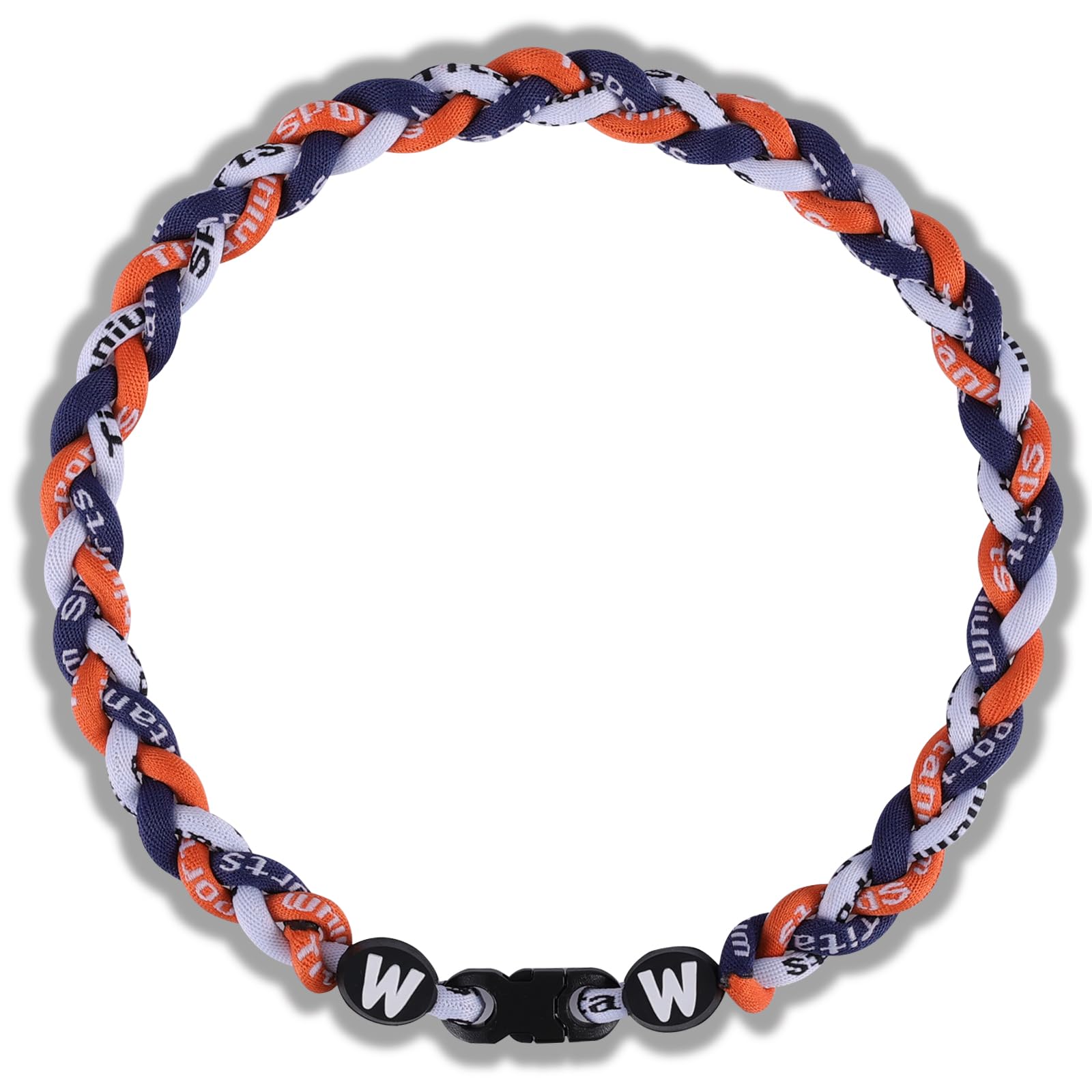 Willtok Premium 18inch Baseball Necklace w/Nylon Tri-Braided Rope Tornado Design