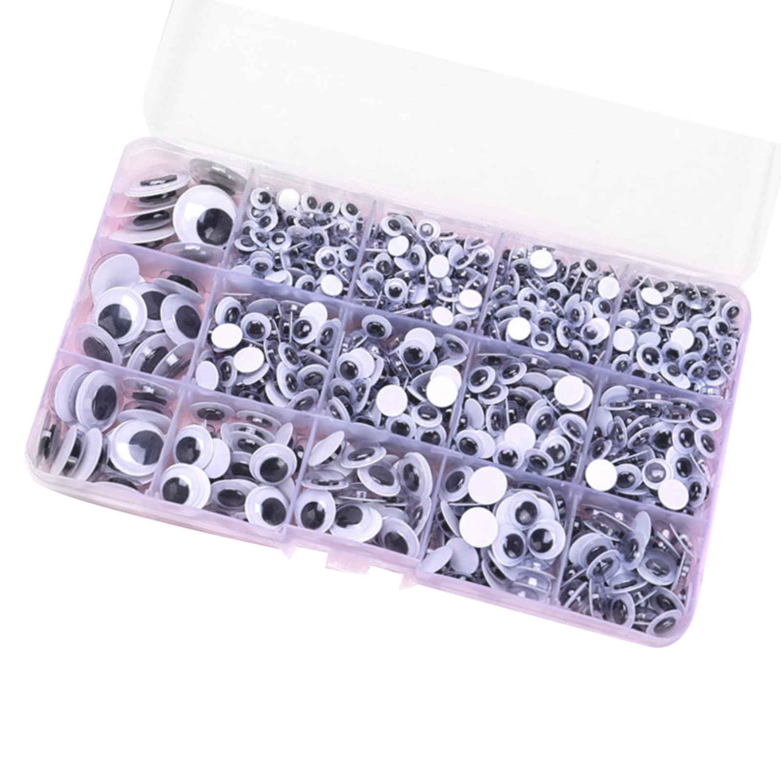 Xjdzineq Adhesive Wiggle Eyes Sticky Craft Sticker Adhesive Wiggle Assorted Size Craft Toy Accessories for Kids