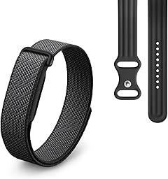 Google Fitbit Air - Screenless Activity Tracker with Fitness, Heart Rate, and Sleep Tracking - Works with iOS and Android - Obsidian + Fitbit Air Active Band - Obsidian, Large