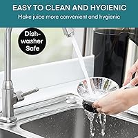 Vista 8 de Extractor de exprimidores de boca ancha de 3 pulgadas, potencia máxima de 800 W, para verduras y frutas con ajuste de 3 velocidades, motor de 400 W