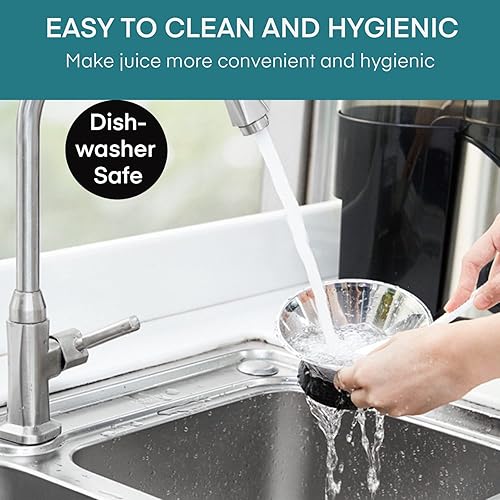 Miniatura 8 de Extractor de exprimidores de boca ancha de 3 pulgadas, potencia máxima de 800 W, para verduras y frutas con ajuste de 3 velocidades, motor de 400 W