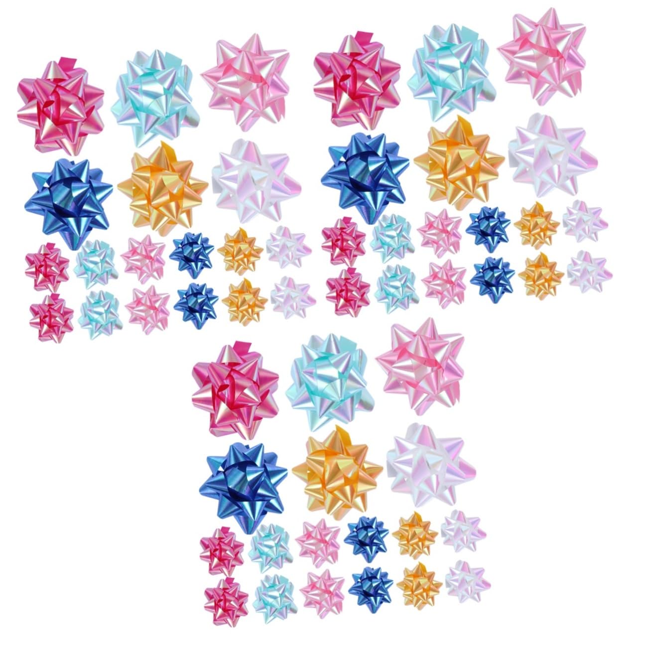 BESTYASH 3 Set Decorazione Del Nastro Avvolgimento Avvolgere Tirare Gli Archi Avvolgenti Decorativo Tirare Fiocchi Di Fiori Nastro Avvolgente Tirare Il Fiocco Pp 50 Pezzi*3