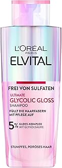 L’Oréal Paris Elvital Shampoo for Dull and Dull Hair, for Nourishing and Smoothing Hair, with Glycolic Acid, Glycolic Gloss, 200 ml