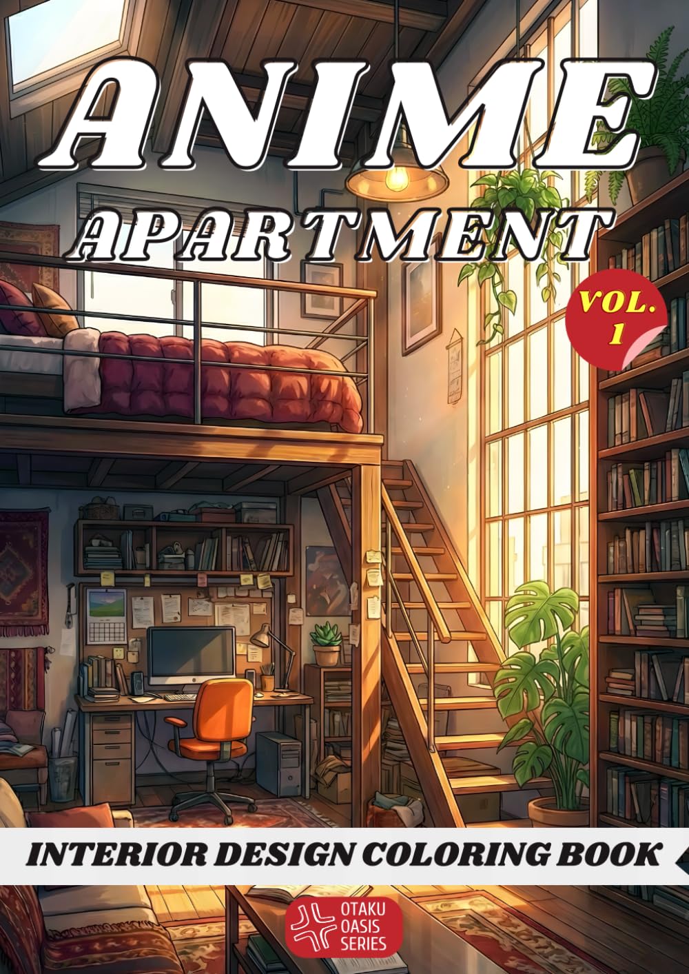 Anime Apartment Interior Design Coloring Book: 50 Relaxing Coloring Pages of Cozy and Stylish Spaces with Inspirational Home Designs, Fun Room Ideas, ... for Relaxation (Otaku Oasis Series)