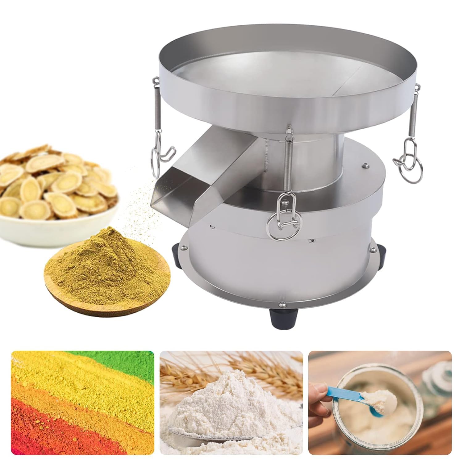 SICWEDIM Automatic Sieve Shaker Vibrating Machine Screen, Automatic Powder Sifter Machine, Stainless Steel Sieve Shaker Machine ()