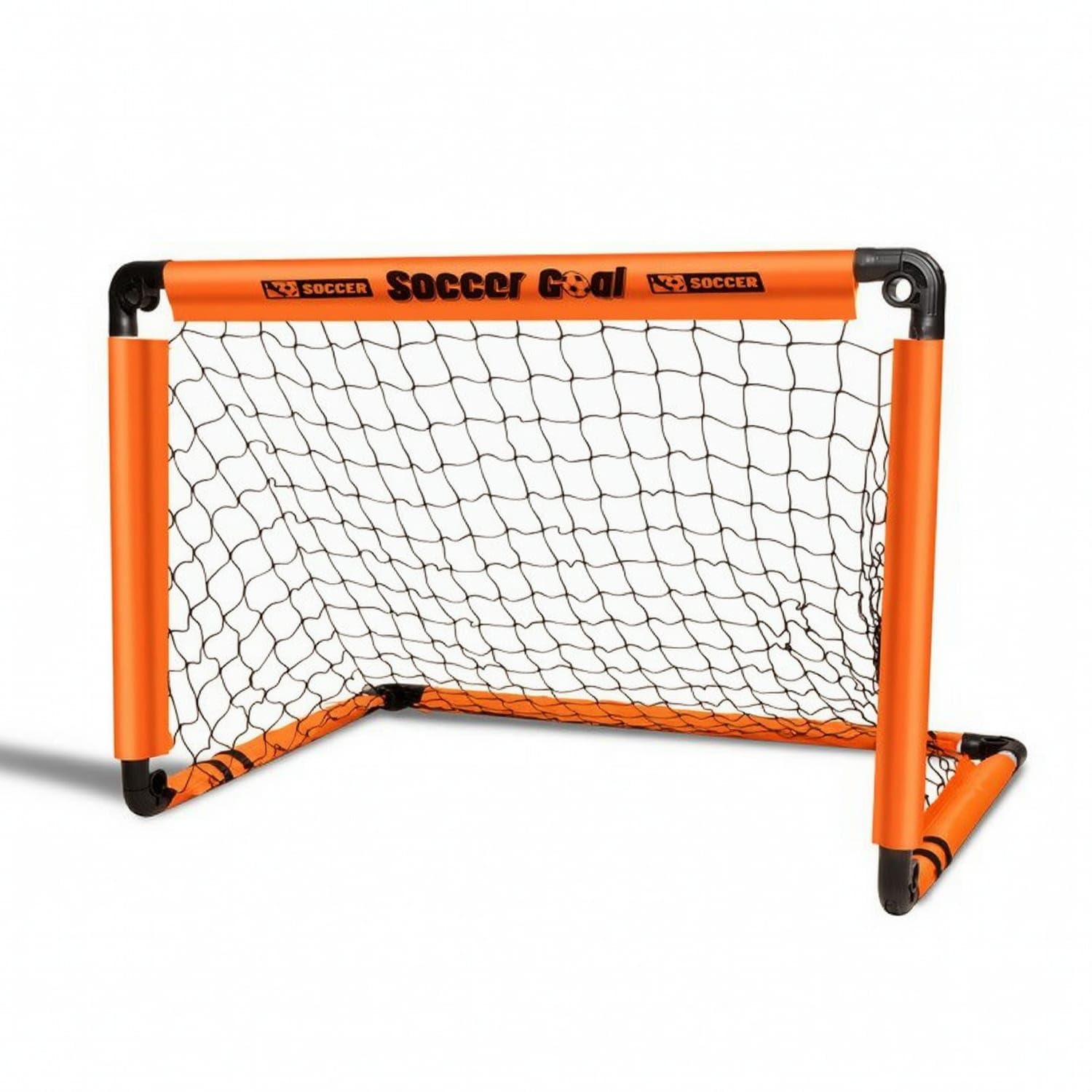 Compact Foldable Soccer Goal Lightweight Portable Soccer Goal Quick Setup Sports Equipment Tooltool-Less for Children, Adolescent, Training, Backyard, Outdoor, Indoor, Orange, M B-image-28
