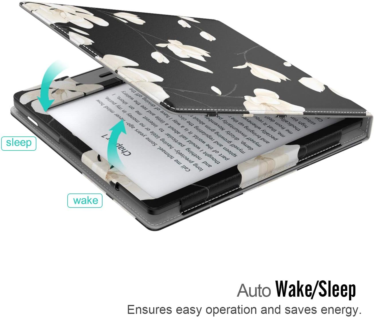 MoKo Case Fits All-New 7“ Kindle Oasis (9th and 10th Generation ONLY, 2017 and 2019 Release), Multi Angle Viewing Vertical Flip Cover with Auto Wake/Sleep - Gray