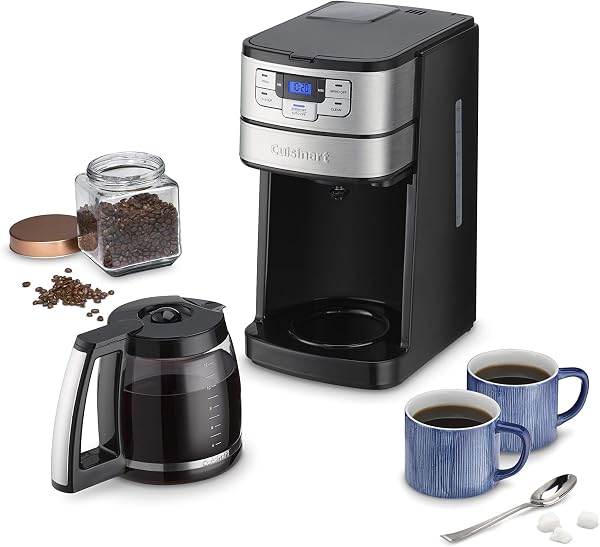 Cuisinart Automatic Grind & Brew 12-Cup Coffee Maker with Blade Grinder, Programmable Coffee Machine Glass Carafe with 1-4 Cup Setting, Brew Pause, Grind-Off Option, DGB-400NAS, Black/Stainless Steel - 3