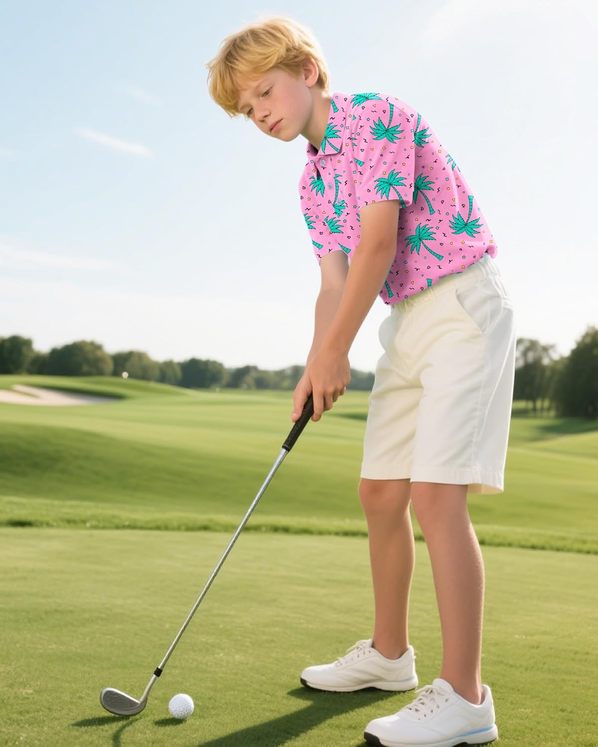 Boys Polo Shirt Golf Short Sleeve Performance Dry Fit Stretch School Uniform Shirts for Boys 7-14 Years - Image 3