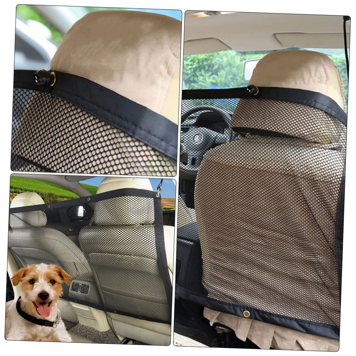 SUPVOX Dog Car Barrier Net Car Pet Isolation Barrier Mesh Safety Divider Easy Install