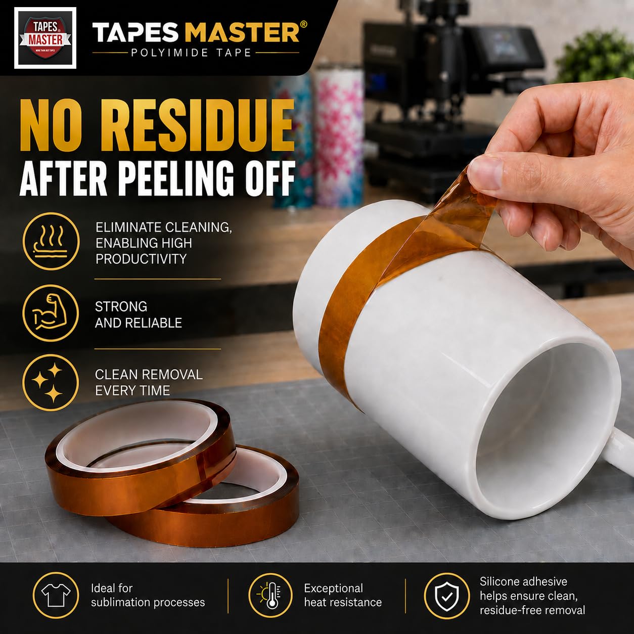 1 Mil Kapton Tape (Polyimide) - 1" x 36 yds 2