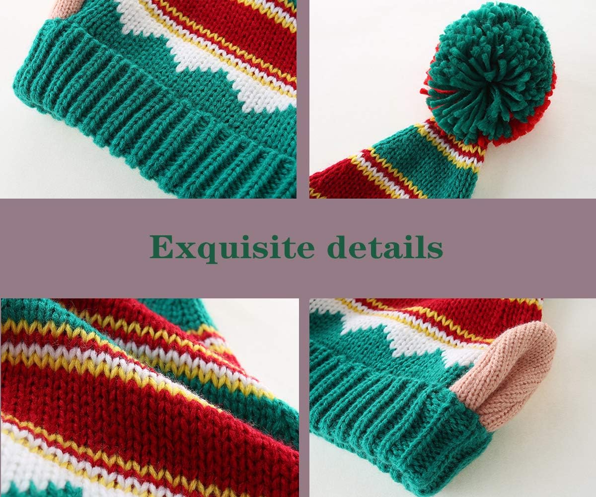 LMLALML Christmas Hats for Women, Kids and Men Elegant Knitted Warm Funny Beanie for New Year Festive Holiday Party - Image 4