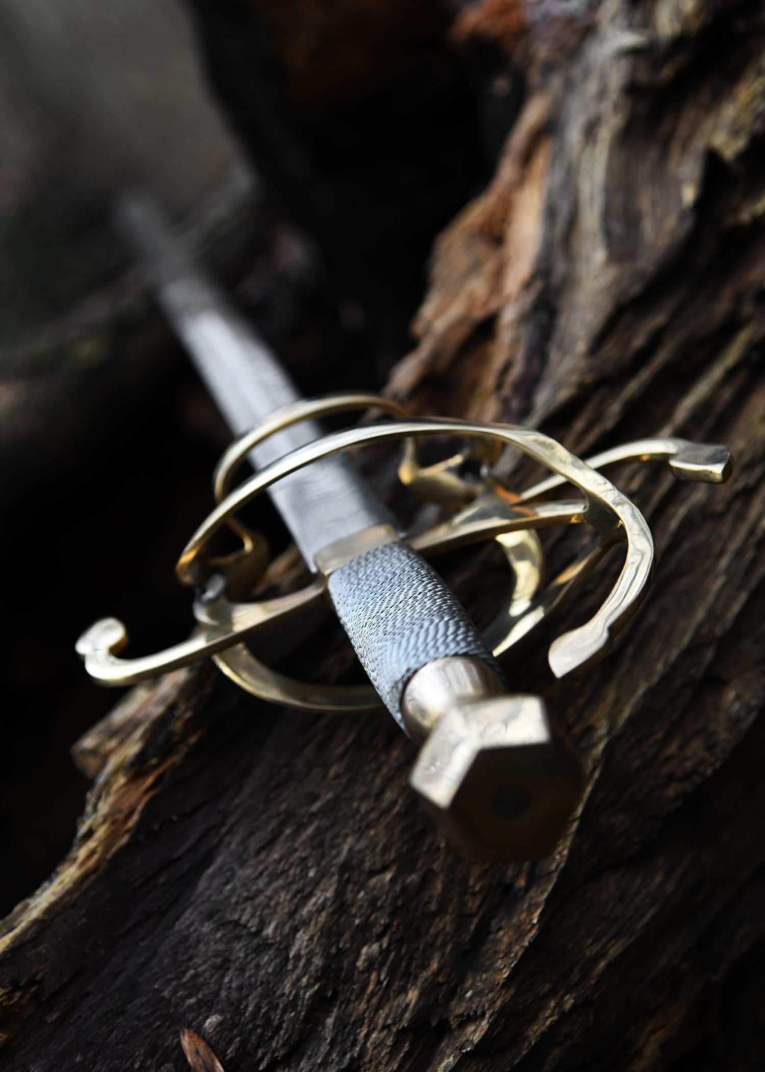 Battle-Merchant - Rapier Replik aus dem 17. Jahrhundert aus Stahl handgeschmiedet - Mittelalter - echt für Erwachsene - aus Metall